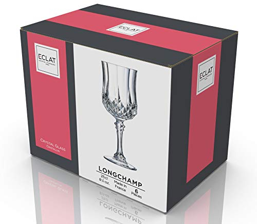 Cristal D'Arques CreaTable, 14440, Longchamp ECLAT, Red Wine Glass 25 cl 6 Pieces Copa de Vino, 6 Unidad (Paquete de 1), 6