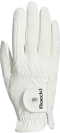 Roeckl Sports ridhandske ROECK-Grip PRO, unisex sommarhandske, vit 9,5