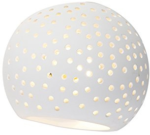 Qazqa Retro Wandleuchte, Wandlampe - Gipsy - Weiß, max. 40W, Geeignet für LED, 13cm, Ideal als Wohnzimmerlampe und Flur