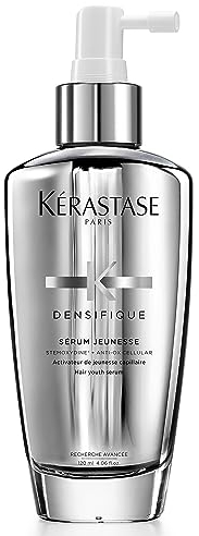 Kérastase Pflegende Haarkur für feines, dünnes und graues Haar, Wirkt verdichtend für mehr Volumen, Sérum Jeunesse, Densifique, 100 ml