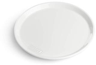 Weber Porcelain Dessert Plate (Ø 20cm) Set of 2, Made of Extremely Durable Scratch-Resistant Hard Porcelain, Perfect for Outdoor Use, Extra Reinforced Bottom, Dishwasher-Safe - White (17881)