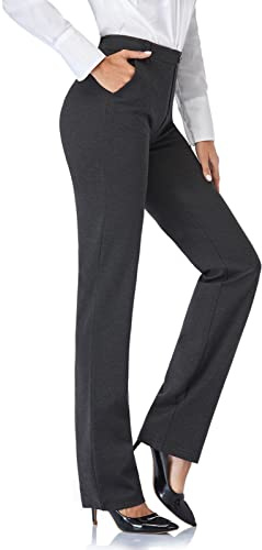 Tapata Femme 71cm/76cm/81cm/86cm Pantalon Stretch Droit avec Poches, Long/Regular/Petite pour Bureau Affaires Quotidien