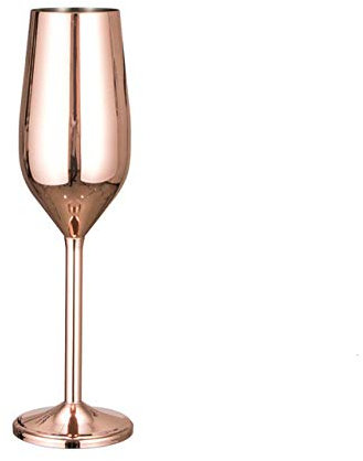 SXCYU 200 ml Boda Copa de Vino Tinto Dulce hogar Vidrio Acero Inoxidable Copa de champán Copa Cristal de Burbuja Europea Resistente a caídas, marrón