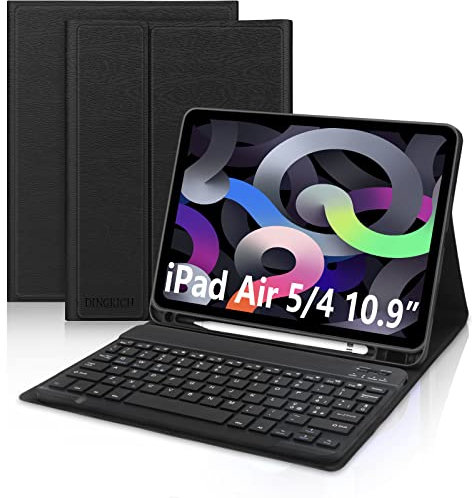 Custodia Tastiera per iPad Air 5 Generazione 10.9 2022/Air 4 Generazione 10.9 2020, Italiano Tastiera Bluetooth Wireless Staccabile Magnetica per iPad Air 5/4 10.9/Pro 11 2022/2021/2020/2018, Nero