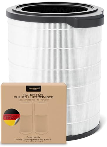 Comedes Kombi-Filter kompatibel mit Philips AC3033/10, AC3036/10 Luftreiniger (Series 3000i), einsetzbar statt Philips FY3430/30 NanoProtect