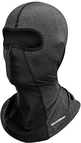ROCKBROS Cagoule d'été de Sport Moto Vélo Protection UV pour Homme Femme, Cache Cou Balaclava UPF 50+, Visage Bandanas pour Les Myopes Noir Gris Blanc
