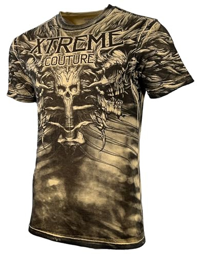 Xtreme Couture by Affliction Herren T-Shirt Charred Remains, Hellbraun, 4X-Groß