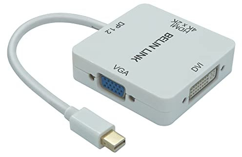 Adattatore da Mini DP a HDMI VGA DVI, adattatore da Mini DisplayPort a VGA per Surface Pro 6 5 4 3 Video Display Thunderbolt a DVI Converter per Mac, MacBook Pro, Air, HDMI Surface Book a TV,