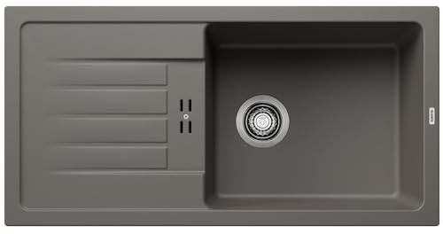 BLANCO Favum XL 6 S Fregadero de granito de color gris silcán, tipo de montaje: instalación desde arriba, reversible, para armarios inferiores de 60 cm de ancho, lavabo grande, fregadero de cocina de