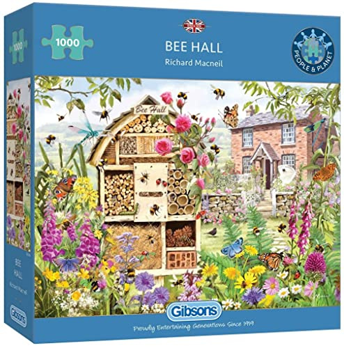 Gibsons Bee Hall | 1000 Piece Jigsaw Puzzle | Summer Beehive | Sustainable Jigsaw Puzzle for Adults | Premium 100% Recycled Board | Great Gift for Adults