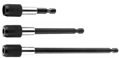 Portapuntas magnético,Puntas atornillador,Taladro magnetico,Accesorios taladro,1/4 , 3 piezas, como tornillos de aire de destornillador de taladro magnético para perforadoras