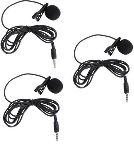 Toyvian 3St Mini-Mikrofon Revers-Mikrofon mini Telefon kabelgebundenes Taschen Ansteck Kondensator aufsteckbar Lavalier