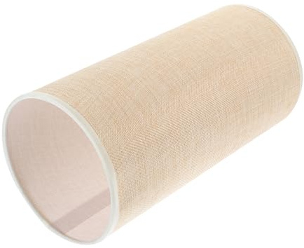LIFKICH Pantalla Lámpara de Lino y Hierro para Lámparas de Pie Base E27 Redonda Resistente y Estructura Sólida para Decoración del Hogar