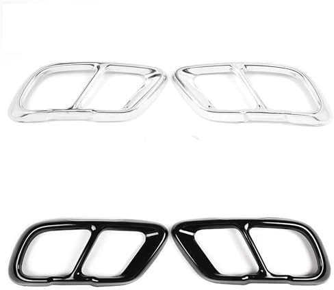 ALaaaaL Embellecedor Cubierta Tubo Escape para BMW X5 G05 X6 G06 X7 G07 2018 2019 2020 2021 2022,Tubo Escape Cubierta Puntas Silenciador Tubo Escape Embellecedor,B-Black