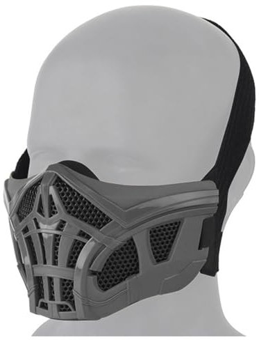 Fotrsta Masque De Tir Paintball, Demi-Masque Tactique Multifonctionnel Masque De Casque Réglable Scorpion pour CS, Paintball, Jeu De Guerre, Halloween, Cosplay, Fête Costumée
