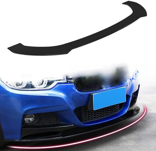 ZONEWD Auto Frontspoiler für Audi A4 B9 Avant Wagon 2015-2024, Frontstoßstange Bumper Spoiler Lippe Diffusor AntiKollision Auto zubehör,ShinyBlack-A