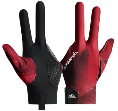 Wnddle Billard Handschuh, Snooker Handschuhe, Billiard Pool Cue Gloves, Verstellbare Poolhandschuhe, rutschfeste Poolhandschuhe, Geeignet für Carom-Spiele, Snooker, Pool-Spiele