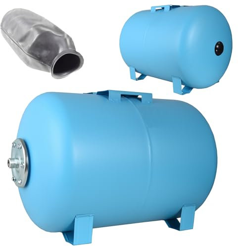Réservoir à Vessie sous Pression 100L - Groupe de Surpression - Rccordement 1 - Cuve Ballon en Acier - pour Pompe Domestique, Pompe de Puit - Suppresseur Pompe - Horizontal 100 litres
