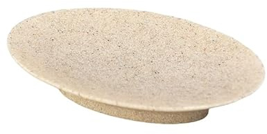 IMEEA Beige Resin Soap Dish for Bathroom, Shower, Countertop, Soap Holder Tray for Bar Soap, Handmade Soap, and Sponges