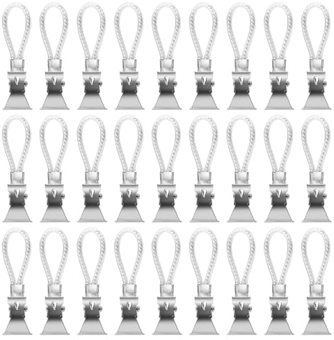 EupHHonycs 30 Stück Geschirrtuch-clips Handtuchklammer Aufhänger für Handtücher, Handtuch-Haken Bunt Ersatz-Ösen Hakens, Handtuch Hakens, Küche Geschirrtücher Haken Set für Bad Kücher Haushalt, Weiß