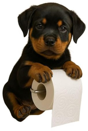 Servitore for cani for cani da bagno a muro di carta for cani (dog nero) (d)