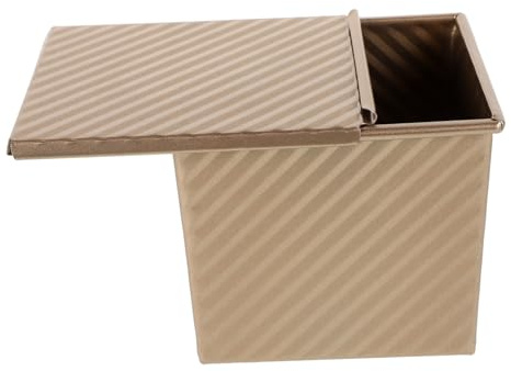 Cabilock Mini Moldes para Hornear Pan con Tapa Deslizante al Utensilio Reutilizable para Hornear Tostadas y Panes Pequeños para Cocina y Repostería