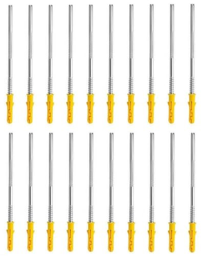 20 Stück Unsichtbare Regalhalterungen, 6x130 mm Wandhalterung für Regalbretter, Regalbodenträger, Tablarträger, Wandkonsolen, Regalbodenhalter, Einlegeboden Halter, Shelf Bracket
