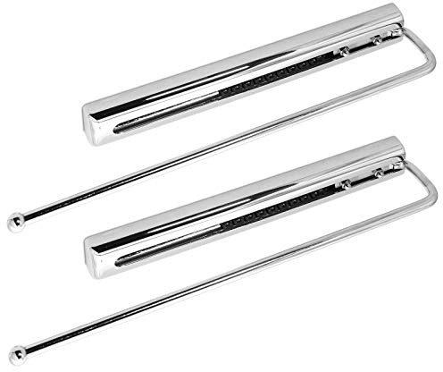 SOTECH 2 Stück Handtuchauszug Chrom 1-armig 325 mm | Handtuchhalter Handtuchstange
