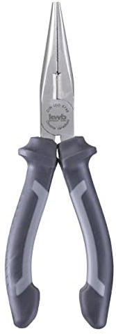 kwb Alicate plano redondo 145 mm 382110 según DIN ISO 5745 forma recta, bordes de corte endurecidos, acero CV