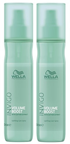 2er Volume Boost Volumen Pflegespray Invigo Wella Professionals mit Baumwoll Extrakt je 150 ml = 300 ml
