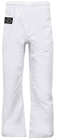 Playwell Elite Karate vita ultralätt kampsport byxor (150 cm)