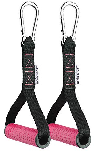 KYLIN SPORT 2 PCS de Poignées de Résistance Poignée de Tirage Musculation Accessoire pour Machine Smith Bande de Résistance Multi Station