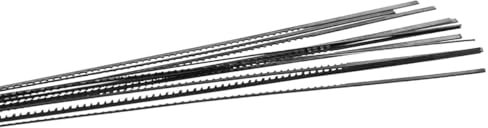 WITTKOWARE 12 Stück Laubsägeblätter für Holz oder Kunststoff, erstklassige Qualität, Länge 130mm, Größe 4 (mittelgrob)