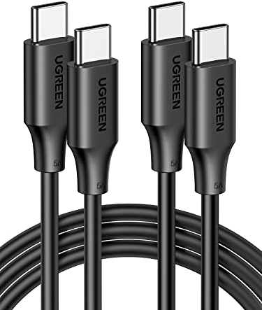 UGREEN USB C to C Charger Cable 100W 2 Pack Fast Charge Compatible with iPhone 16 Pro Max, Macbook Pro M3/Air, iPad Pro 2022/Air 5, Galaxy S24/S23 Ultra, Pixel 7
