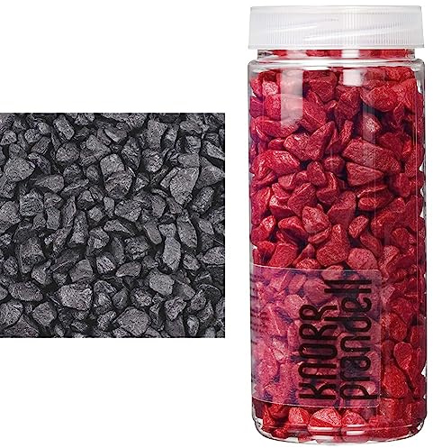 Knorr Prandell 218236217 Dekosteine 9-13 mm 500 ml, Farbe: Schwarz & 218236205 Dekosteine 9-13 mm 500 ml, Farbe: Rot