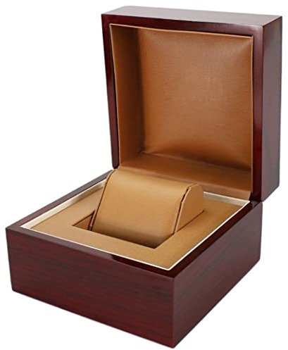 AMYSTY Uhrenkoffer Uhrenrolle Uhrenbox Uhrenschatulle Einzelne Uhrenbox Uhrenaufbewahrung Uhrenbox Aus Holz Uhrenetui Uhren Aufbewahrungsbox