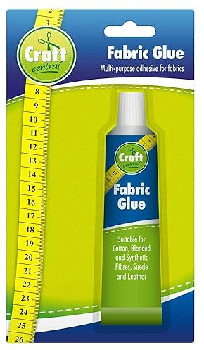 Fabric Glue 50ml for Clothes - Quick Dry Adhesive for DIY Craft Projects Repairs Suitable for Cotton, Blended and Synthetic Fibres, Suede & Leather