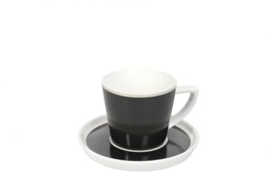Brandani 52833 TAZZINA CAFFE SHANTI CON PIATTINO NEW BONE CHINA 100 ml Colore Nero