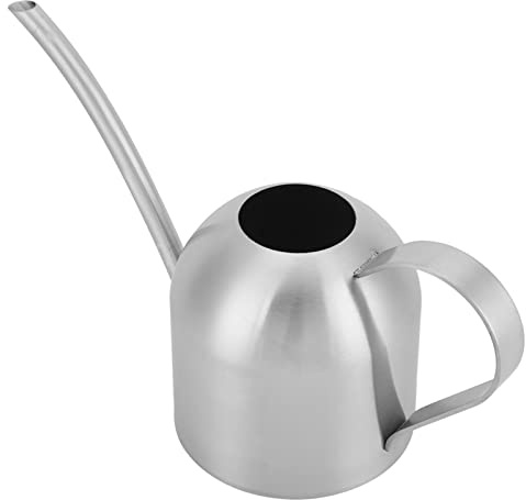 KIMISS Arrosoir Acier Inoxydable 1 Liter Edelstahl Gießkanne 1000 Ml Edelstahl Indoor Outdooring Can Garden Planter Spouting Pot (500ML)