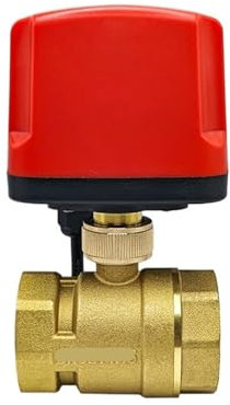 DN15-DN50 elektrischer Kugelhahn 2-Draht/3-Draht wasserdicht IP65 Zwei-Wege/Drei-Wege elektrisches Wasserventil Innengewinde 12V 24V 220V(Size:3/4,Color:TWO-WAY_12VDC_CR02)