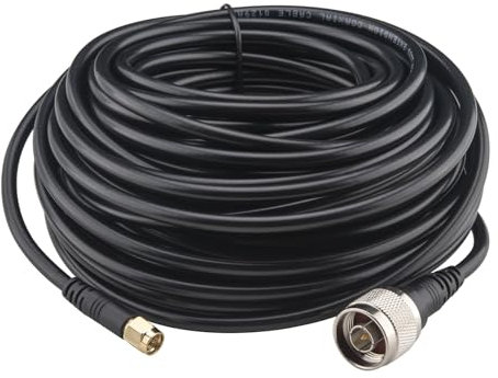 YILIANDUO 15,3 M/50,3ft 50 ohm N Maschio a SMA Maschio L200 Cavo Coassiale a Bassa Perdita, Adatto per Apparecchiature LAN Wireless, Test RF, Videosorveglianza, WiFi/GPS