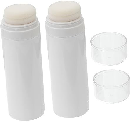SHOWERORO 2stücke Talkumpuder Flasche Mit Staubschutz Puderquaste Flasche Zur Aufbewahrung Von Babypuder Talkumpuder Mit Puderquaste Für Einfaches Entnehmen Und Auftragen