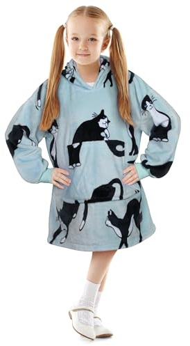 Catalonia Classy Couverture à capuche pour enfants - Sweat à capuche surdimensionné - En polaire douillette - Pour filles et garçons - Couverture portable - Sherpa moelleux - Géant sweat à capuche