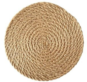 YANFJHV Esterilla aislante de lino, mantel individual, taza del hogar, adecuado para placas de cocina, ollas y sartenes. Manteles individuales redondos (B, talla única)