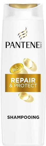 Pantene Pro-V Repair & Protect Shampoing 250ml pour Cheveux Fragiles, Secs et Abîmés, Nettoie en Douceur et Protège les Ponts Capillaires, Sans Silicones, Huiles Minérales et Colorants