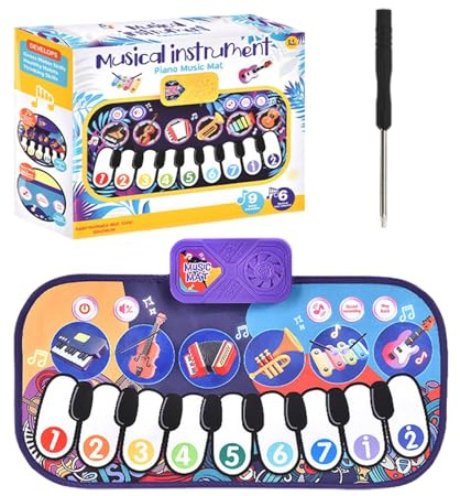 Boden-Klaviermatte, Klaviermusikmatte – interaktives Klavier spielt die Tastatur der Matte für Kinder, Lernteppich, Musikspielzeug, Instrumentendecke für Kinder