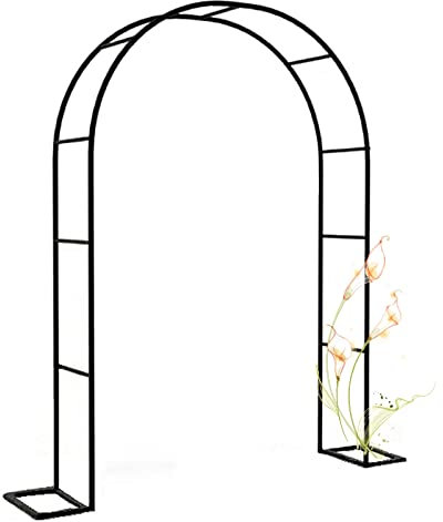 Arche de jardin en métal résistant aux intempéries et treillage pour plantes grimpantes, arche de rose, décoration de mariage, cadre réglable de 120 à 350 cm, pour fêtes de mariage et événements