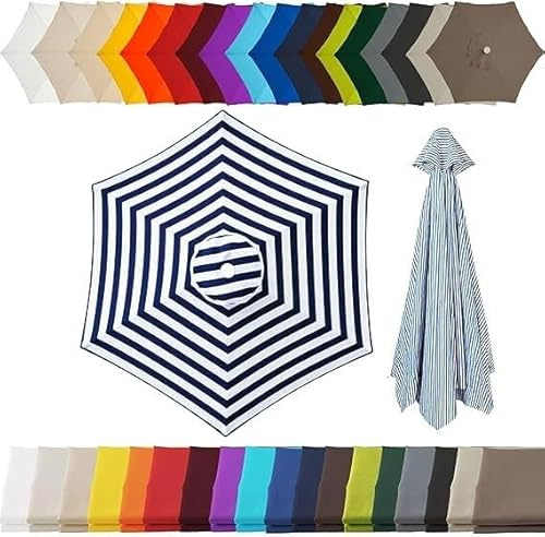 Toile De Rechange Pour Parasol D'extérieur, 2 M, 2,3 M, 2,8 M, 3 M, Imperméable Et Résistante, Pour Parasol De Terrasse Ou De Marché. Toile Seule.