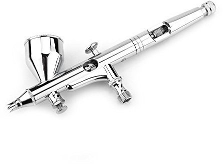 Airbrush Pistole Kit, JP-180 Dual Action Schwerkraftfutter Airbrush 0,2 mm Nadeldüse für Künstleranstrich, Modellanstrich, Nailart, Einweg-Tätowierung, DIY-Handanstrich usw