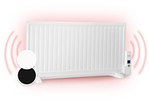 oneConcept Elektroheizung, Ölradiator für Schnelle Wärme, Heizung Elektrisch zur Wandmontage, Mobiler Heizkörper mit Thermostat, Leiser Öl-Radiator Energiesparend, Heizgeräte 1000 Watt